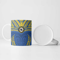 Custom Oceania Football Solomon Kings Ceramic Mug Polynesian Tribal Pattern