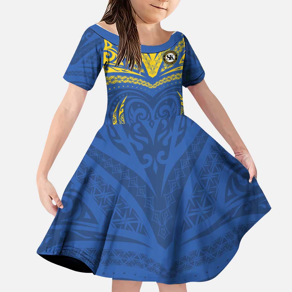 Custom Oceania Football Solomon Kings Family Matching Mermaid Dress and Hawaiian Shirt Polynesian Tribal Pattern