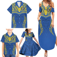 Custom Oceania Football Solomon Kings Family Matching Summer Maxi Dress and Hawaiian Shirt Polynesian Tribal Pattern