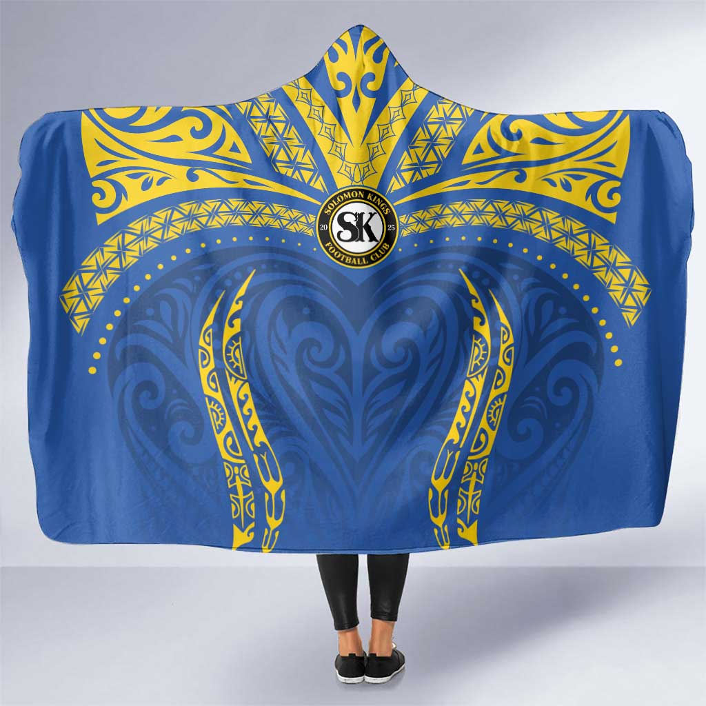 Oceania Football Solomon Kings Hooded Blanket Polynesian Tribal Pattern