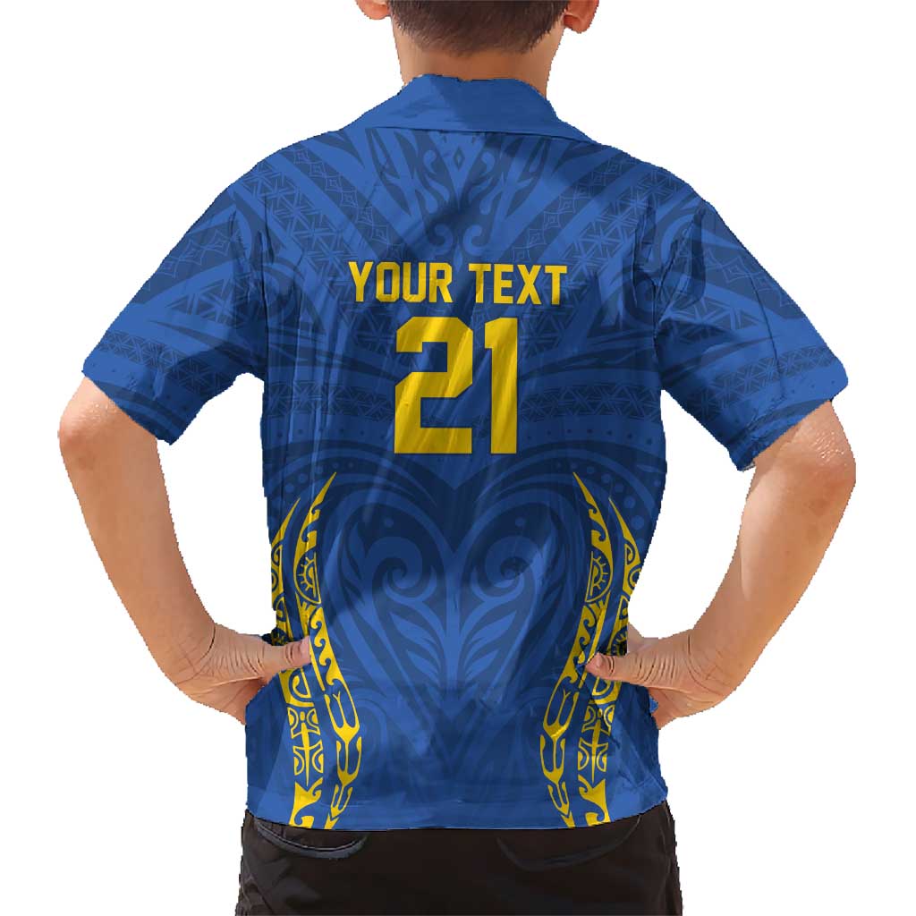Custom Oceania Football Solomon Kings Kid Hawaiian Shirt Polynesian Tribal Pattern LT9 - Polynesian Pride