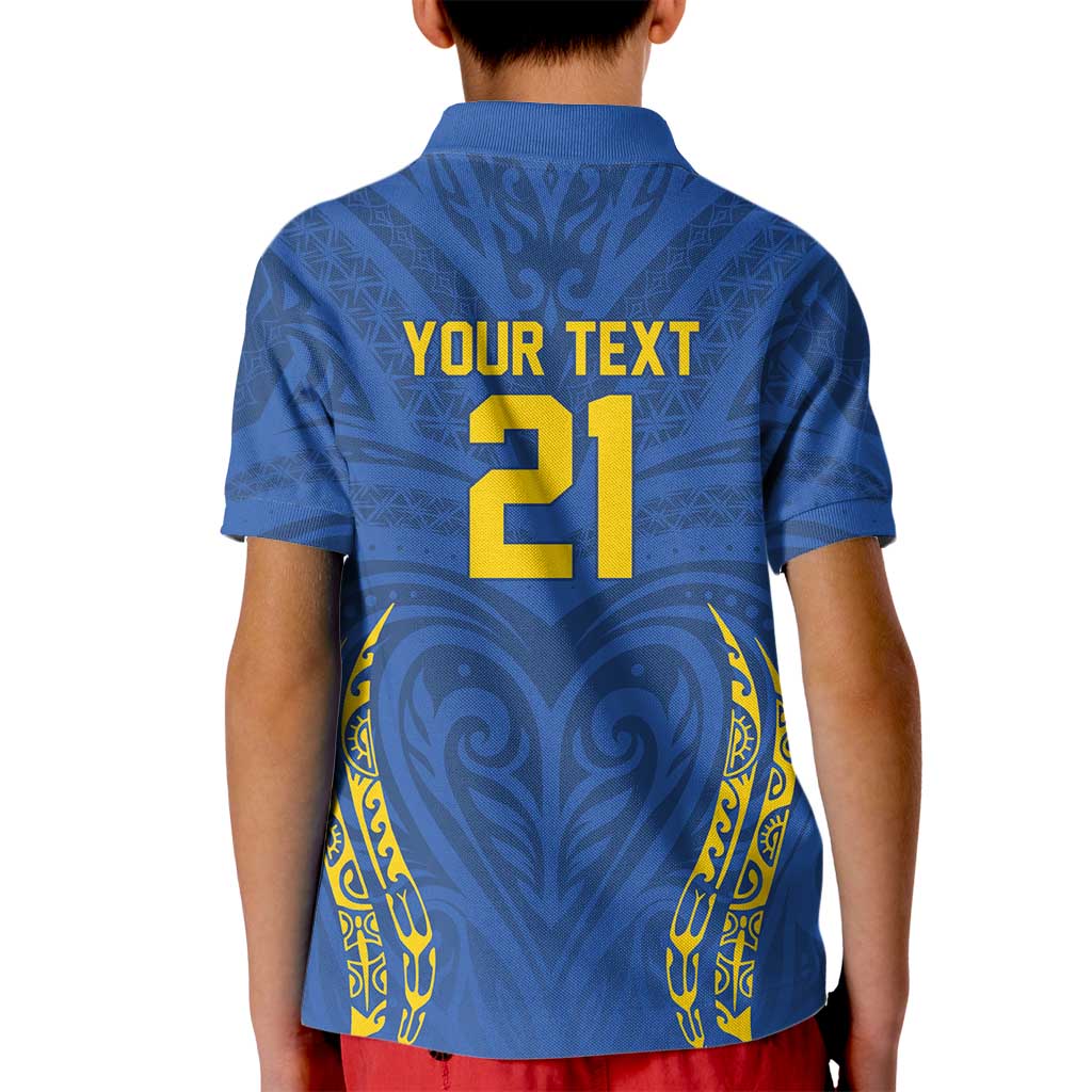 Custom Oceania Football Solomon Kings Kid Polo Shirt Polynesian Tribal Pattern LT9 - Polynesian Pride