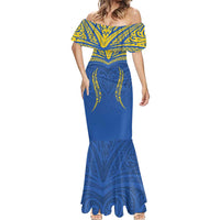 Custom Oceania Football Solomon Kings Mermaid Dress Polynesian Tribal Pattern LT9 - Polynesian Pride