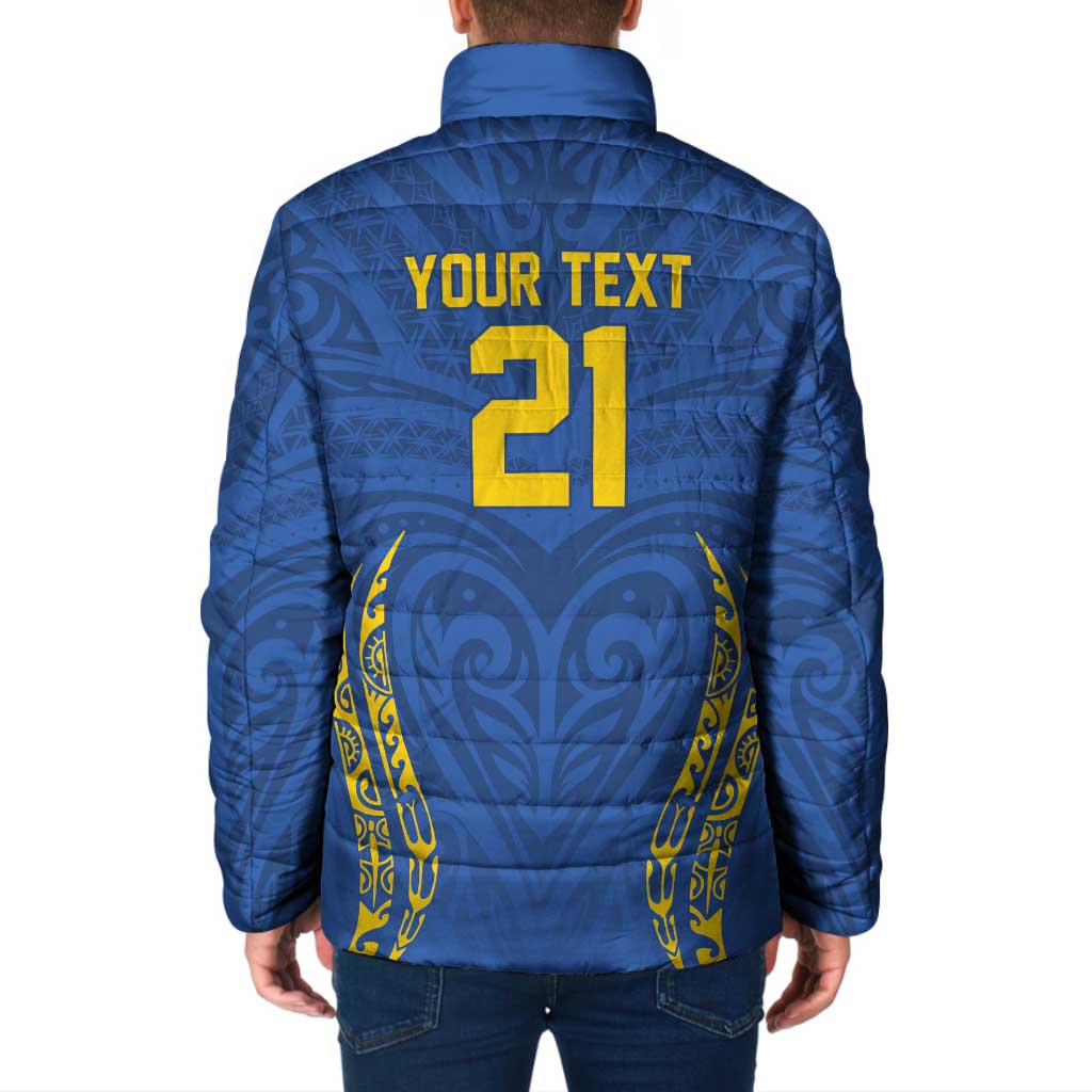 Custom Oceania Football Solomon Kings Padded Jacket Polynesian Tribal Pattern