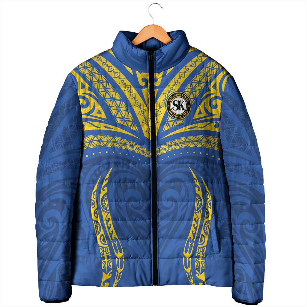 Custom Oceania Football Solomon Kings Padded Jacket Polynesian Tribal Pattern