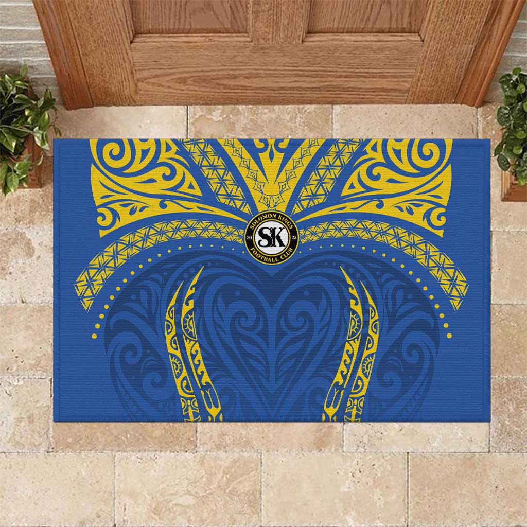 Oceania Football Solomon Kings Rubber Doormat Polynesian Tribal Pattern