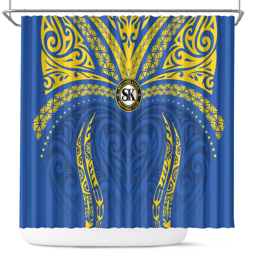 Oceania Football Solomon Kings Shower Curtain Polynesian Tribal Pattern