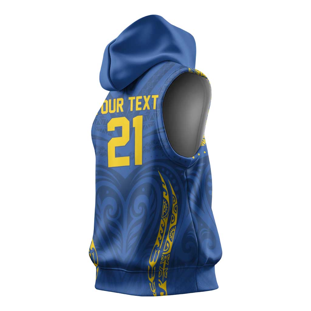 Custom Oceania Football Solomon Kings Sleeveless Hoodie Polynesian Tribal Pattern LT9 - Polynesian Pride