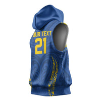 Custom Oceania Football Solomon Kings Sleeveless Hoodie Polynesian Tribal Pattern LT9 - Polynesian Pride
