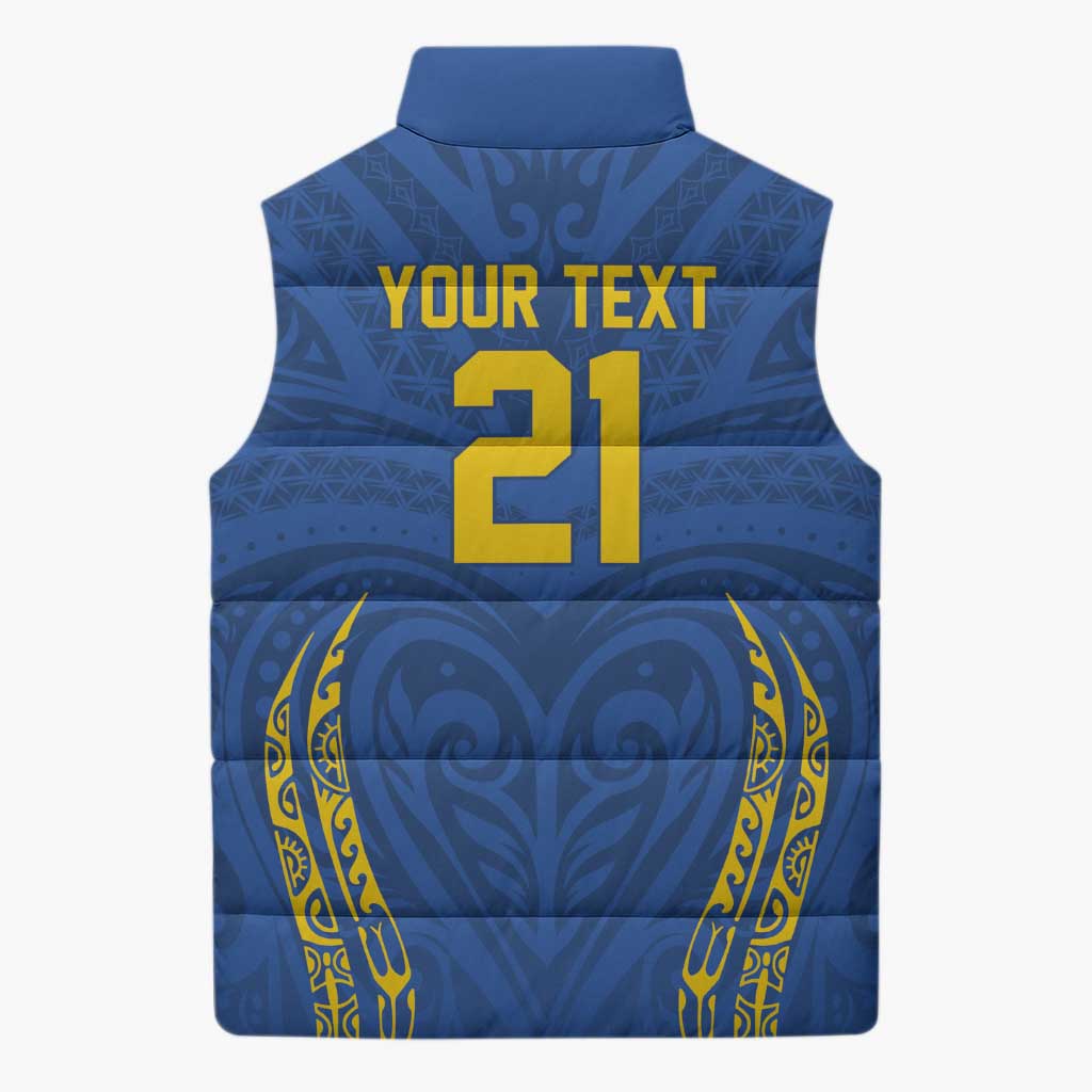 Custom Oceania Football Solomon Kings Sleeveless Puffer Jacket Polynesian Tribal Pattern LT9 - Polynesian Pride