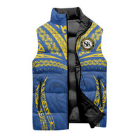 Custom Oceania Football Solomon Kings Sleeveless Puffer Jacket Polynesian Tribal Pattern LT9 - Polynesian Pride