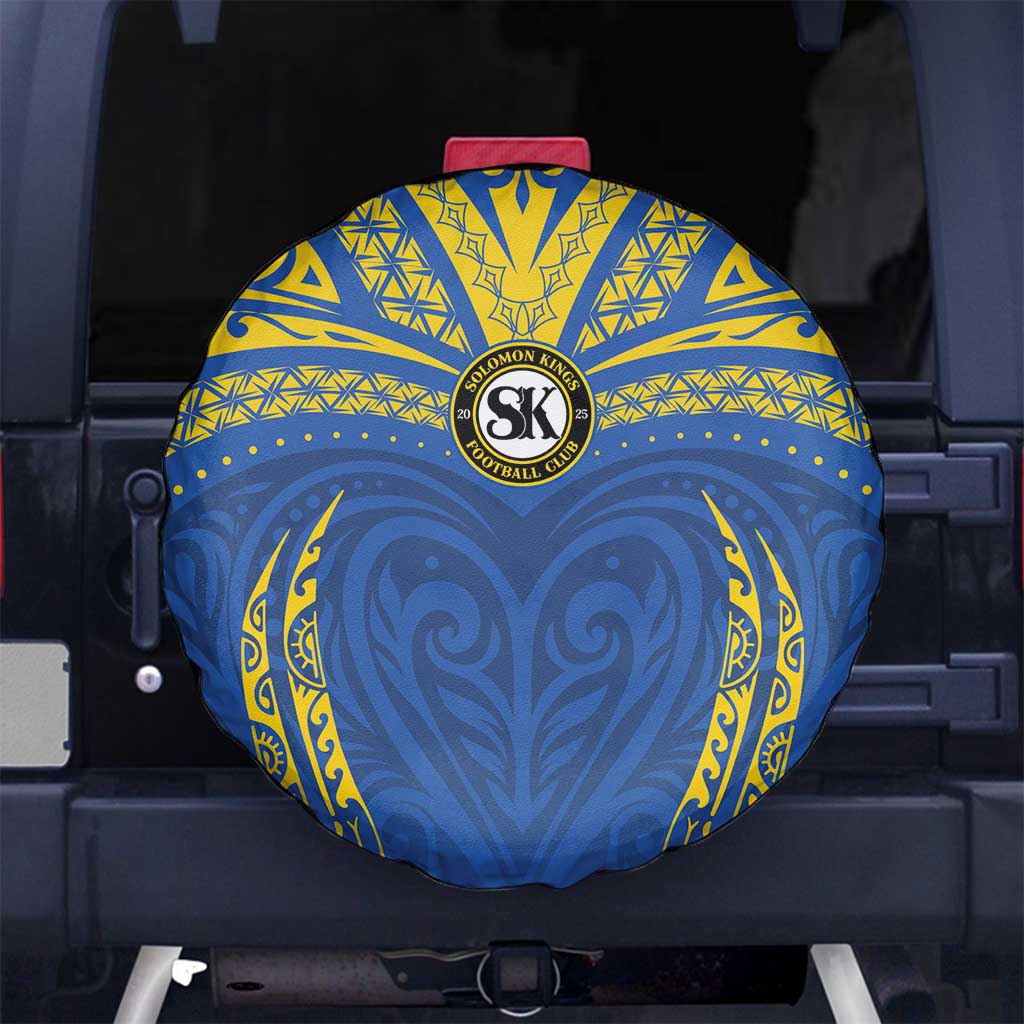 Oceania Football Solomon Kings Spare Tire Cover Polynesian Tribal Pattern