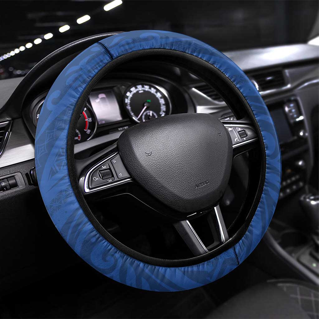 Oceania Football Solomon Kings Steering Wheel Cover Polynesian Tribal Pattern