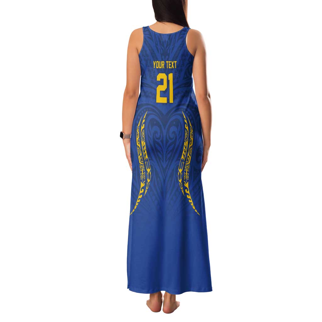 Custom Oceania Football Solomon Kings Tank Maxi Dress Polynesian Tribal Pattern LT9 - Polynesian Pride