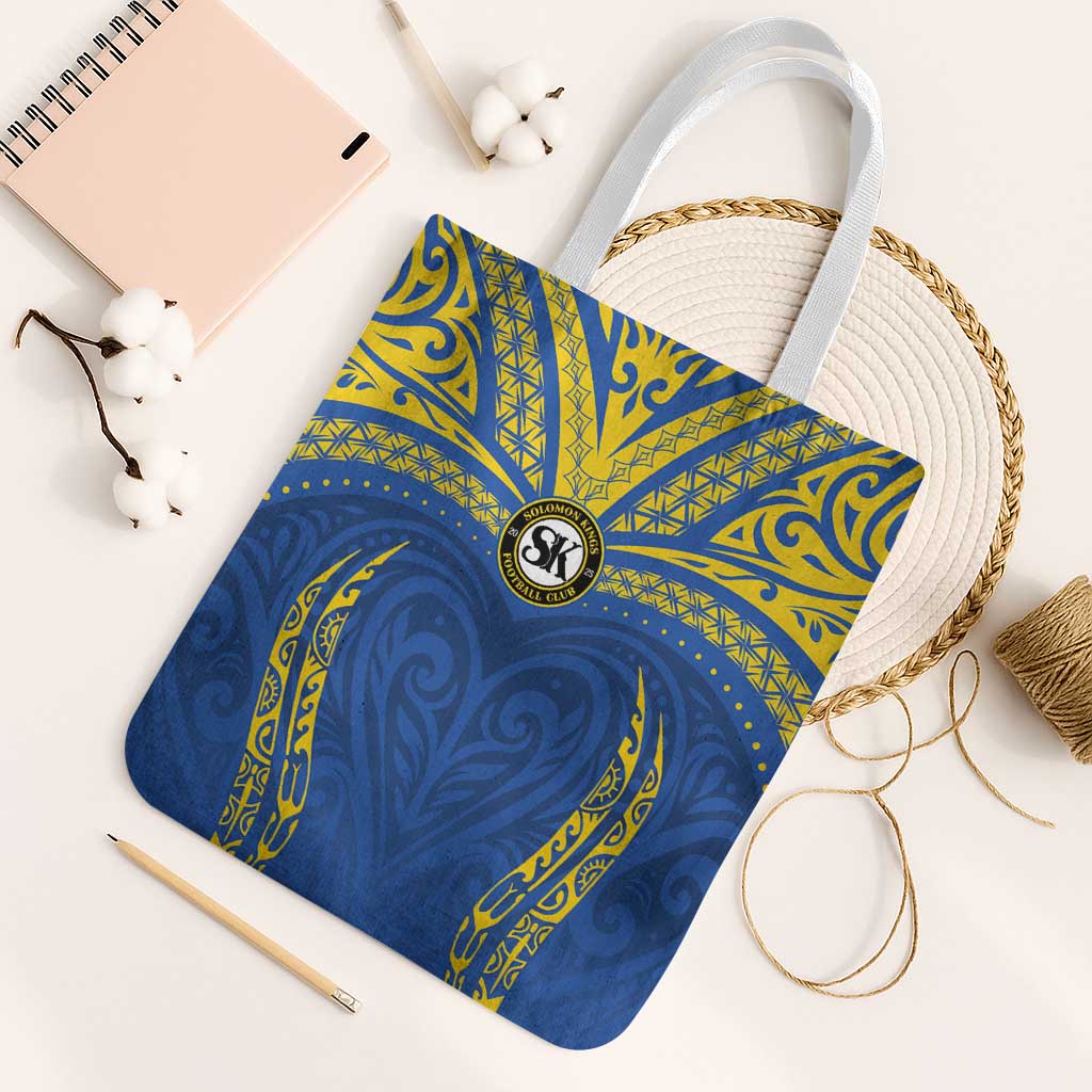Oceania Football Solomon Kings Tote Bag Polynesian Tribal Pattern LT9 White Strap One Size Blue - Polynesian Pride