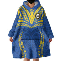 Custom Oceania Football Solomon Kings Wearable Blanket Hoodie Polynesian Tribal Pattern LT9 - Polynesian Pride