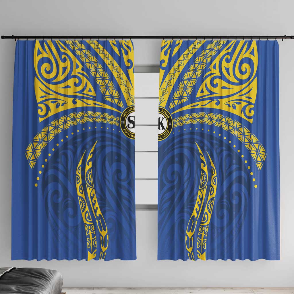 Oceania Football Solomon Kings Window Curtain Polynesian Tribal Pattern LT9 With Hooks Blue - Polynesian Pride