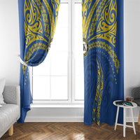 Oceania Football Solomon Kings Window Curtain Polynesian Tribal Pattern LT9 - Polynesian Pride