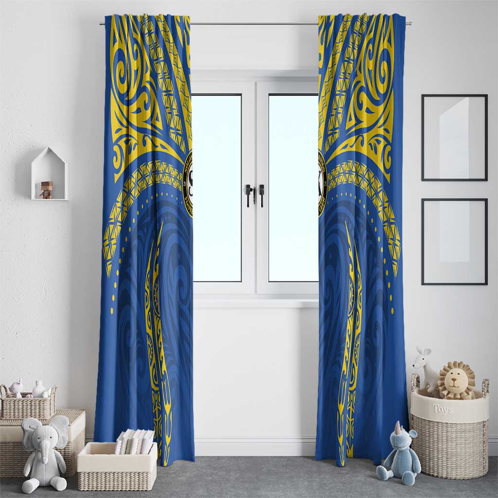 Oceania Football Solomon Kings Window Curtain Polynesian Tribal Pattern LT9 - Polynesian Pride