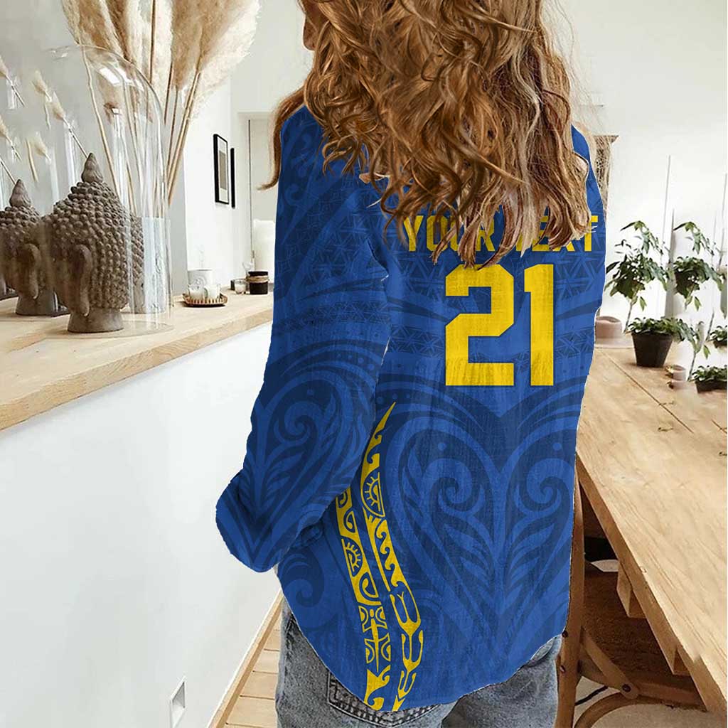 Custom Oceania Football Solomon Kings Women Casual Shirt Polynesian Tribal Pattern LT9 - Polynesian Pride