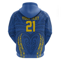 Custom Oceania Football Solomon Kings Zip Hoodie Polynesian Tribal Pattern LT9 - Polynesian Pride