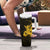 Gold Hawaiian Hibiscus Shaka Sign Tumbler With Handle