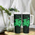 Green Hawaiian Hibiscus Shaka Sign Tumbler With Handle