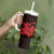 Red Hawaiian Hibiscus Shaka Sign Tumbler With Handle