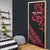 All Black Maori Tribal Tattoo Personalised Door Cover Classic Red Polynesian Style - Polynesian Pride