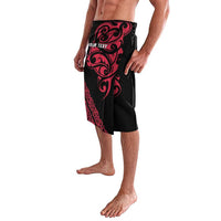 All Black Maori Tribal Tattoo Personalised Lavalava Classic Red Polynesian Style - Polynesian Pride
