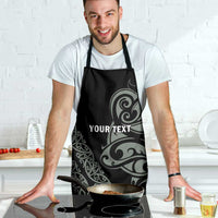 All Black Maori Tribal Tattoo Personalised Apron Moss Green Polynesian Style - Polynesian Pride