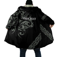 All Black Maori Tribal Tattoo Personalised Cloak Moss Green Polynesian Style - Polynesian Pride