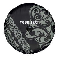 All Black Maori Tribal Tattoo Personalised Spare Tire Cover Moss Green Polynesian Style - Polynesian Pride