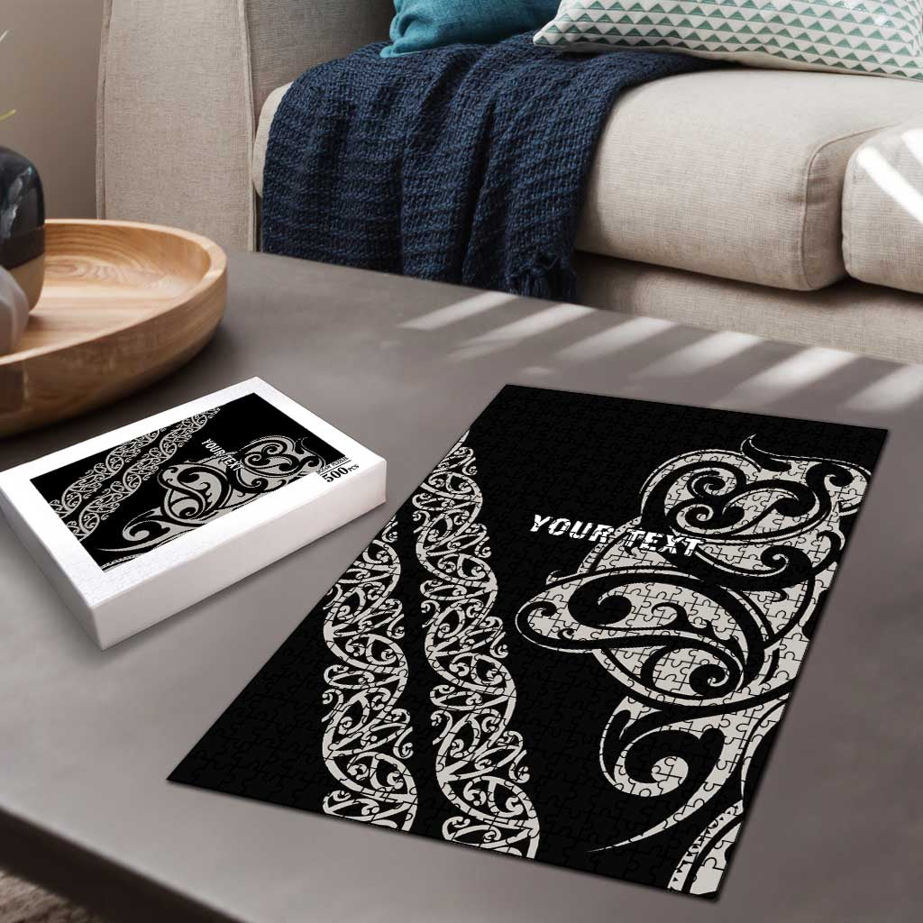 All Black Maori Tribal Tattoo Personalised Puzzle Stone Gray Polynesian Style - Polynesian Pride