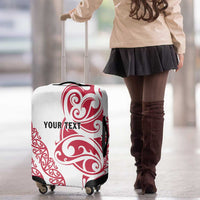 All White Maori Tribal Tattoo Personalised Luggage Cover Classic Red Polynesian Style - Polynesian Pride