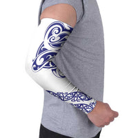 All White Maori Tribal Tattoo Personalised Arm Sleeves Dark Blue Polynesian Style - Polynesian Pride