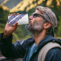 All White Maori Tribal Tattoo Personalised 4 in 1 Can Cooler Tumbler Dark Blue Polynesian Style - Polynesian Pride