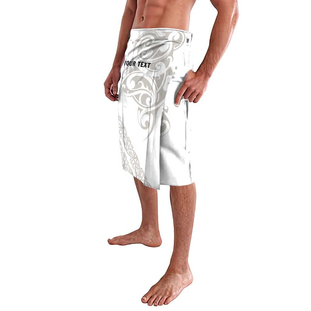 All White Maori Tribal Tattoo Personalised Lavalava Stone Gray Polynesian Style - Polynesian Pride