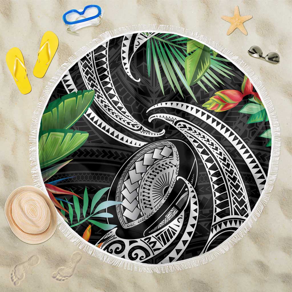 Polynesian Pacific Rugby Tribal Beach Blanket Tropical Vibe