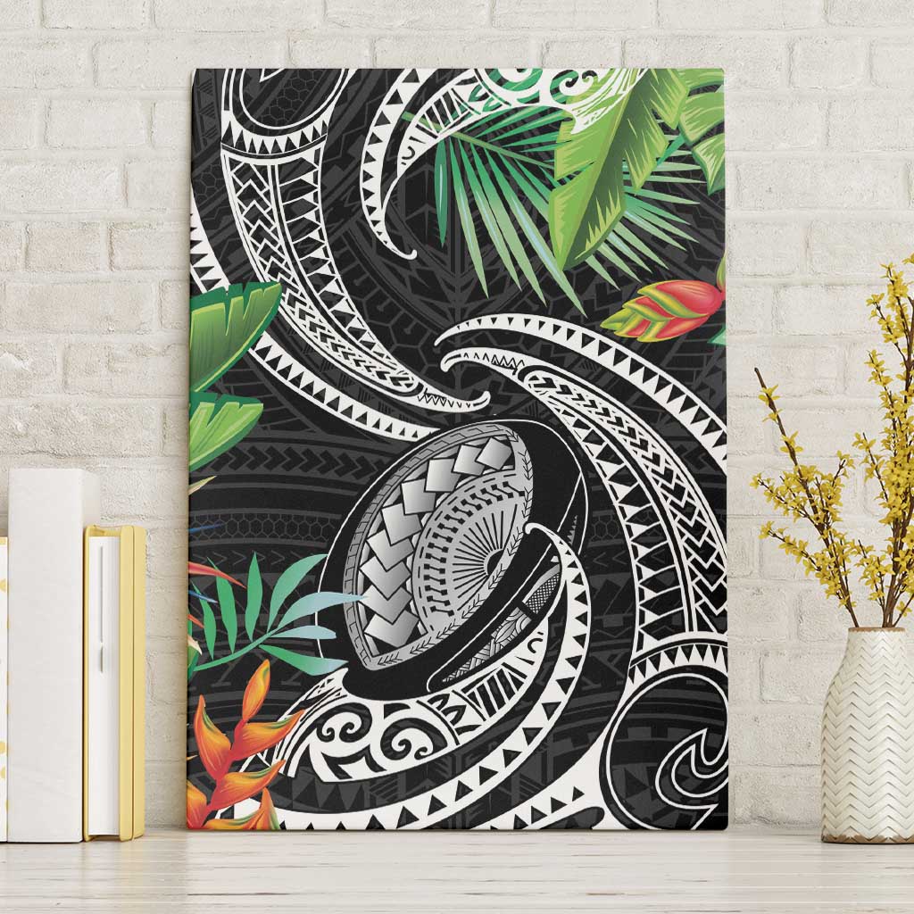 Polynesian Pacific Rugby Tribal Canvas Wall Art Tropical Vibe