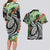 Polynesian Pacific Rugby Tribal Couples Matching Long Sleeve Bodycon Dress and Hawaiian Shirt Tropical Vibe