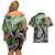 Polynesian Pacific Rugby Tribal Couples Matching Off Shoulder Short Dress and Hawaiian Shirt Tropical Vibe