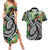 Polynesian Pacific Rugby Tribal Couples Matching Summer Maxi Dress and Hawaiian Shirt Tropical Vibe