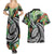 Polynesian Pacific Rugby Tribal Couples Matching Summer Maxi Dress and Hawaiian Shirt Tropical Vibe