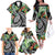 Polynesian Pacific Rugby Tribal Family Matching Off The Shoulder Long Sleeve Dress and Hawaiian Shirt Tropical Vibe