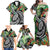 Polynesian Pacific Rugby Tribal Family Matching Off Shoulder Maxi Dress and Hawaiian Shirt Tropical Vibe