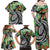 Polynesian Pacific Rugby Tribal Family Matching Off Shoulder Maxi Dress and Hawaiian Shirt Tropical Vibe