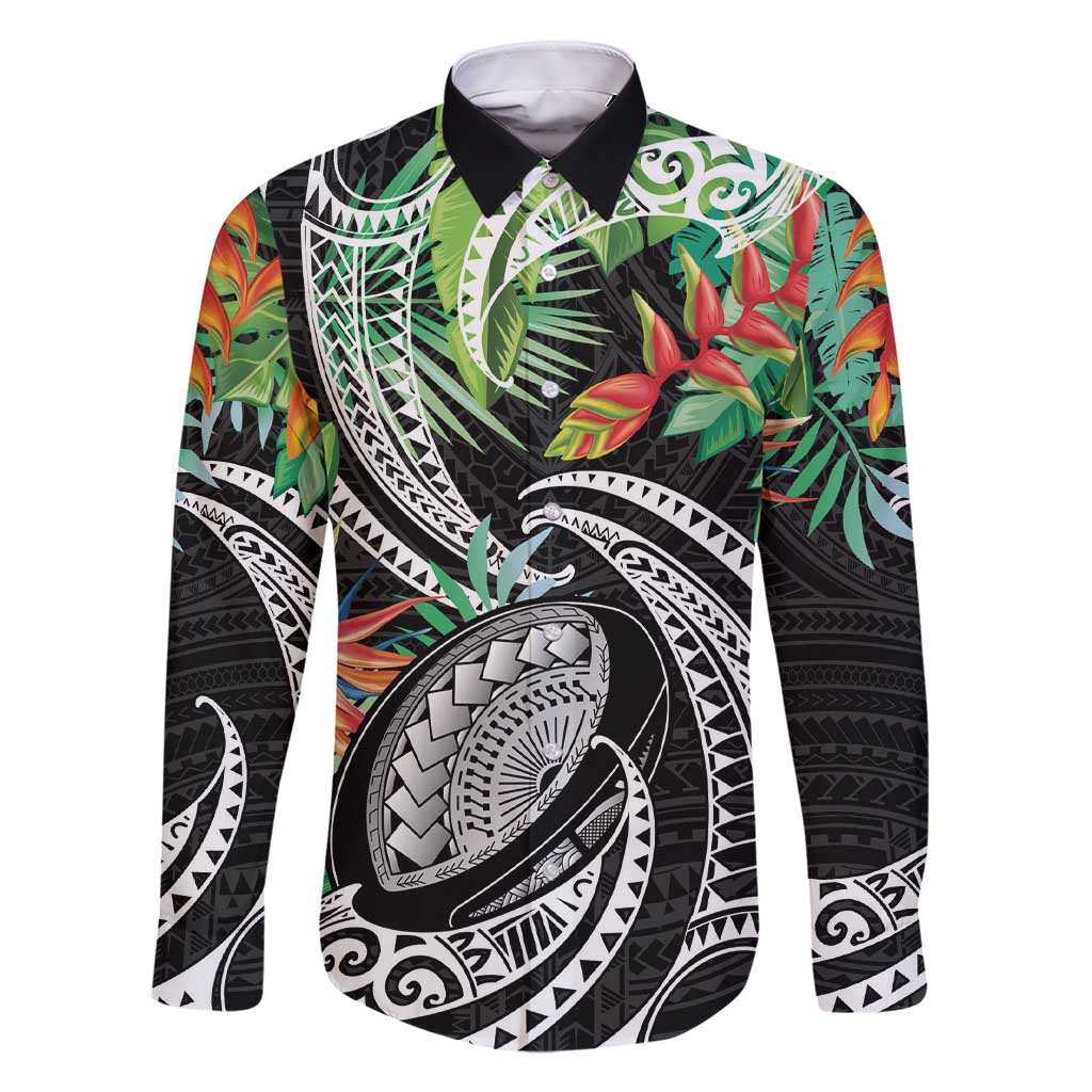 Polynesian Pacific Rugby Tribal Family Matching Short Sleeve Bodycon Dress and Hawaiian Shirt Tropical Vibe