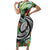 Polynesian Pacific Rugby Tribal Family Matching Short Sleeve Bodycon Dress and Hawaiian Shirt Tropical Vibe