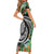 Polynesian Pacific Rugby Tribal Family Matching Short Sleeve Bodycon Dress and Hawaiian Shirt Tropical Vibe